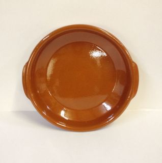 New 11 Brown Cazuela Bowl #3 Spanish ceramic terra cotta by HPPadilla