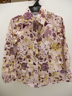 NWT Girls Cruel Girl CTW6421002 Pink Floral Snap Long Sleeve Snap