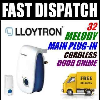 Lloytron B479 32 Melody Main Plug In Electric Cord Less Cordless Door
