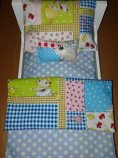 doll bedding set 8 pc´s fits doll 18 to 20 american girl baby born