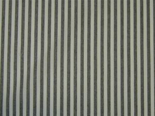 Lightweight Curtain Fabric French Stripe Black White Cotton by the