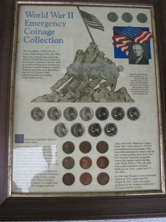 WWII EMERGENCY COINAGE AND CURRENCY COLLECTION 12 PENNIES, 11 SILVE