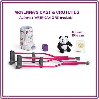 Girl McKENNAS CAST and CRUTCHES COMPLETE for Mckenna doll NEW