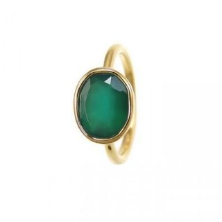 Emerald rings   Oval Gold rings   Stackable Bezel Gemstone rings