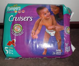 NIP Pampers Cruisers, Size 5, 26 Count