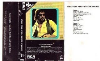 Waylon Jennings Honky Tonk Hero Music Cassette RCA Label