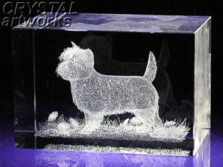 CAIRN TERRIER* 3D Laser Crystal Art Figurine DD011s