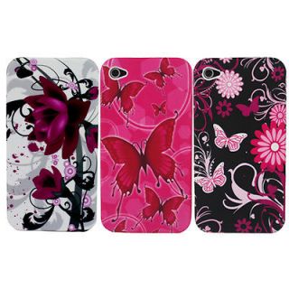 Wholesale 3PCS Gorgeous Soft Cover Cases Skin for Apple IPhone 4G 4S