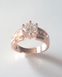 Rose Gold Plated Amazing CZ Ring Cubic Zirconia Ring size 7 and 8