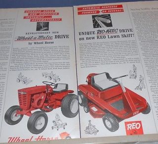 1965 Wheel Horse lawn/garden tractor & Reo Matic Lawn Skiff Ad