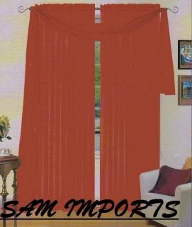 , Solid Sheer voile window panels curtain/ dropper/ scarf valance