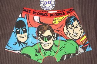 BNWT DC COMICS MENS BATMAN,GREEN LANTERN,SUPERM AN CHARACTER BOXER