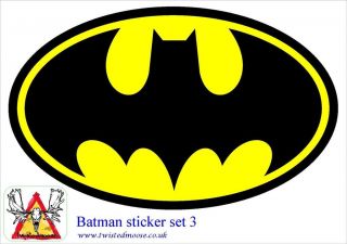 Batman sticker set ideal for cars skateboards helmets laptops indoor