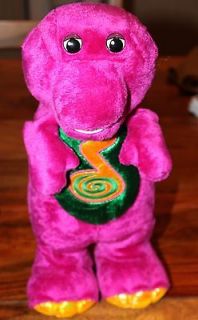 Barney Purple 14 Dino Dance Dinosaur Sings Dances, Fisher Price, used