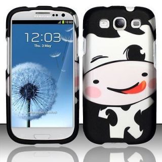 SAMSUNG GALAXY S 3 III S3 HARD RUBBERIZED CASE PHONE COVER MELETZ COW