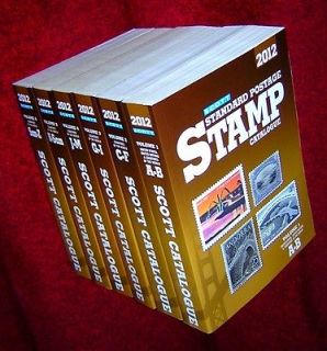 2012 SCOTT STAMP CATALOGUE WORLD COMPLETE 6 VOLUMES 1 6 in COLOR NICE