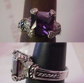 PREMIER CHIC PAVED CABLE DESIGN 5 CARAT WEIGHT CZ RING NEW SIZE 9