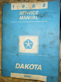 Newly listed 1988 DODGE DAKOTA TRUCK FACTORY SERVICE MANUAL 88 SHOP 2