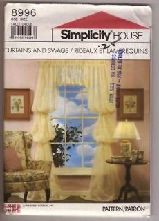 McCall Pattern Drapes, Curtains, Swag, Window Treatments, Panels