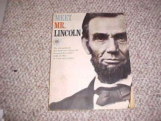 Meet Mr Lincoln Sft Cover Adolesent Softcover Book Mostly Photos 1960