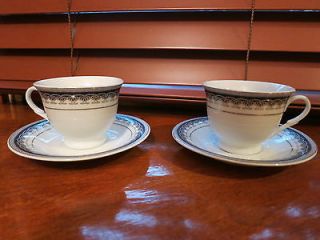 ESPRESSO Cup and SAUCER Set Blue and Silver – Lorren Home Fine