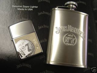 Zippo Jack Daniels Lighter & Flask Set (24652)