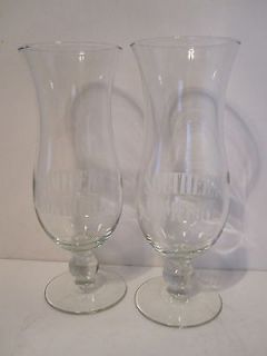 Set of 2 Southern Comfort Whiskey Hurricane Glasses
