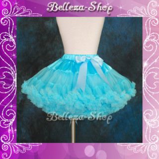Girls Pettiskirt Petticoat Pageant Party Dance Skirt SZ 6 7 PP001A BL