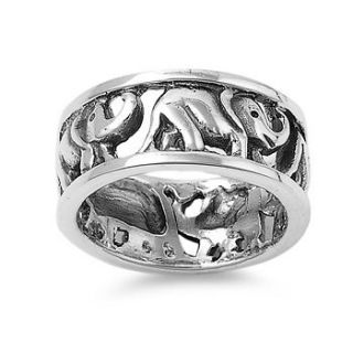 Lucky Elephant Ring   .925 Sterling Silver   Sizes 5 6 7 8