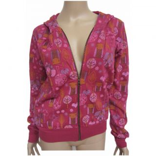 Topshop Realitee Boutique Pink Animal Forest Printed Hoodie