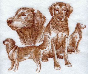 Golden Retrievers COLLAGE SET OF 2 BATH HAND TOWELS EMBROIDERED