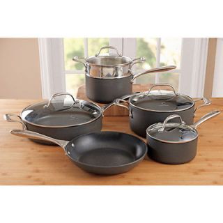 CURTIS STONE HARDSTUFF 10 PIECE COOKWARE SET HARD ANODIZED NEW IN THE