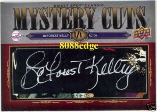 2008 MYSTERY CUTS AUTOGRAPH AUTO DeFOREST KELLEY #1/1 LEONARD McCOY