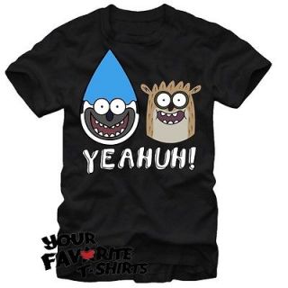 Regular Show Face Forward YEAHUH Licensed Adult T Shirt S 2XL