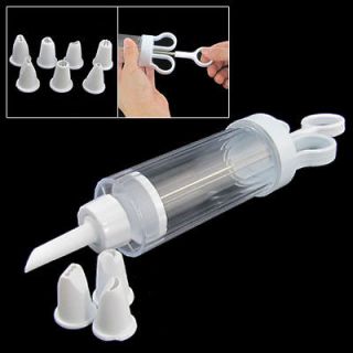 Icing Piping Syringe Plastic Pastries Decorating Tool Set for Baker