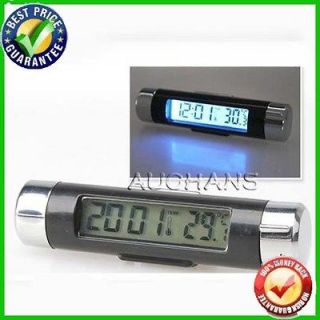 1x Portable Car Dash Air Vent Mount Digital LCD Clock Thermometer