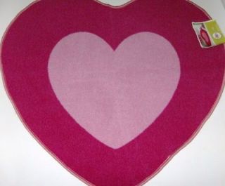 Circo Heart Shaped Accent Throw Rug Pretty Pink Peace Girl Non Skid