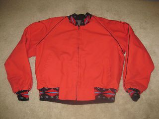 VTG David James Jacket Coat 1980s 70s Casual Navajo Print Shirt Full