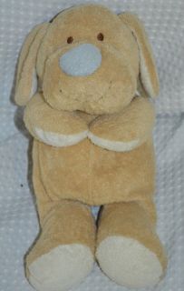 2004 Brown Puppy Dog Blue Nose Bean Bag Bottom Feet Velour Soft Plush