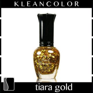 KleanColor Nail Polish Lacquer Tiara Gold Top Coat Clean Manicure