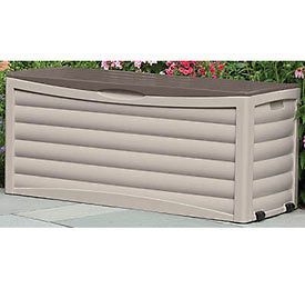 Extra Large Patio Storage Outdoor Deck Box   Taupe