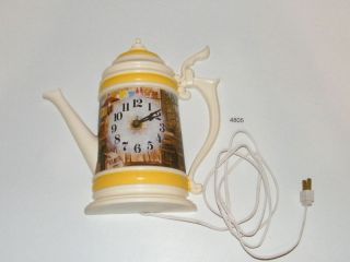 Spartus Coffee Pot Electric Wall Clock