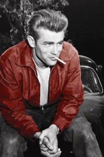 James Dean Red Jacket Cigarette Celebrity Poster A6672