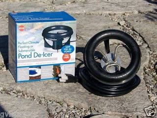 Submersible/Floating Pond Deicer de icer heater deicers deice fish koi