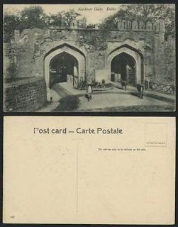 India Old Postcard Cashmere Kashmir Gate Delhi & Cattle
