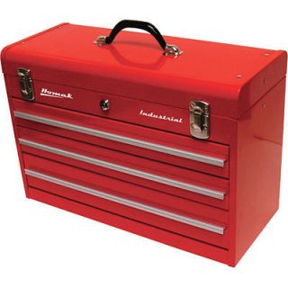 Homak 20in Industrial 3 Drawer Steel Toolbox Red #RD00203200