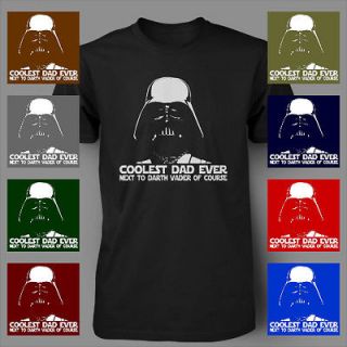 Darth Vader Coolest Dad Ever Funny Fathers Day Star Wars movie Mens T