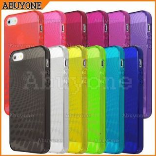 New Silicone Rubber Peacock Veins Clear Case Cover for Apple iPhone 5