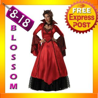 Devil Dracula Vampire Renaissance Dress Gown Halloween Costume