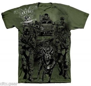 RANGER UP K9 FIGHT IN THE DOG ARMED FORCES MILITARY SHIRT SZS S, M, L